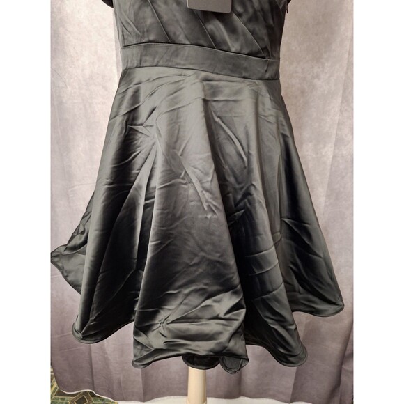 NEW Ryu One Shoulder Cocktail Dress Sz L Puff Sleeve A-Line Fairy Party Holiday - Picture 8 of 14